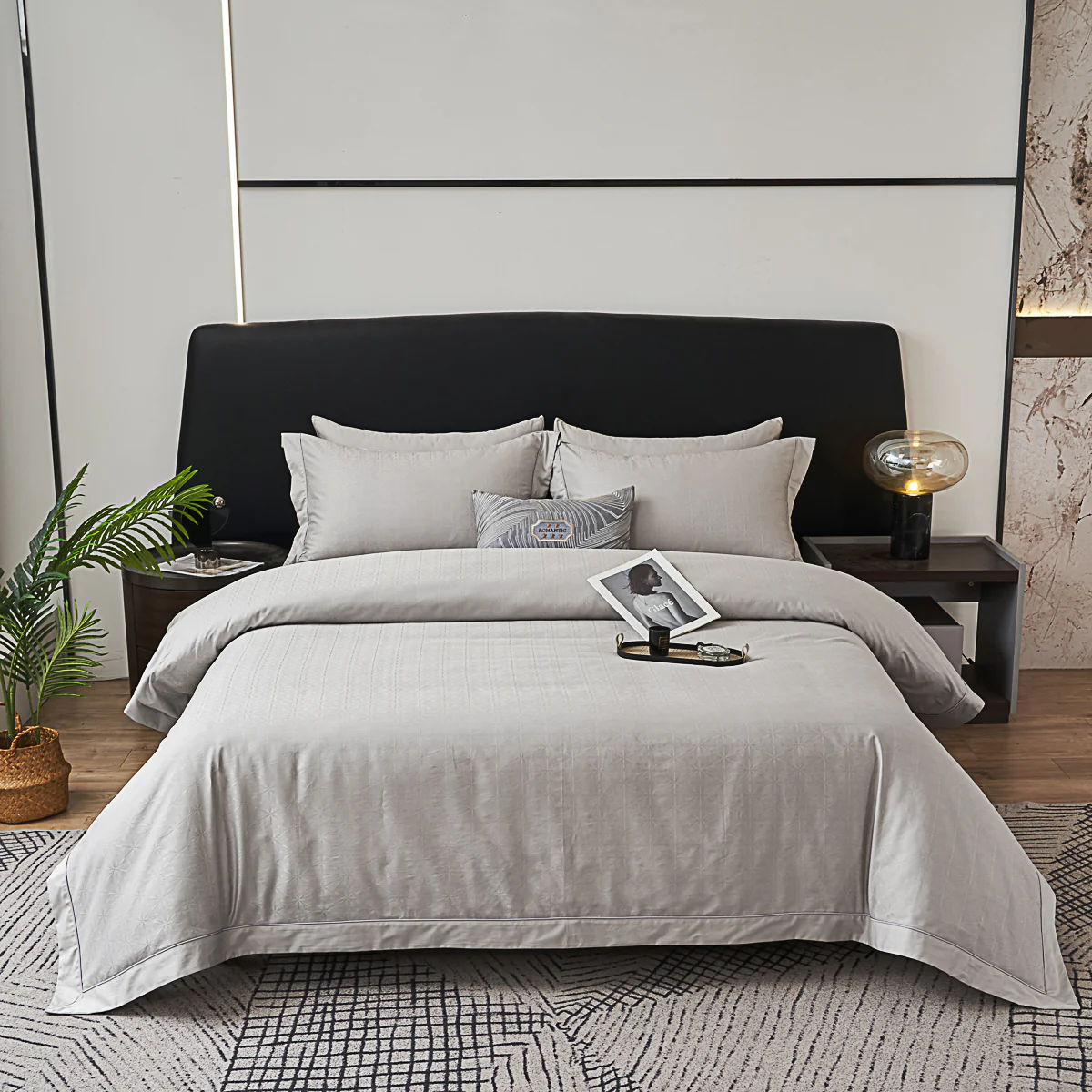 Troy Jacquard Premium Cotton Fitted Sheet Set - Image 3