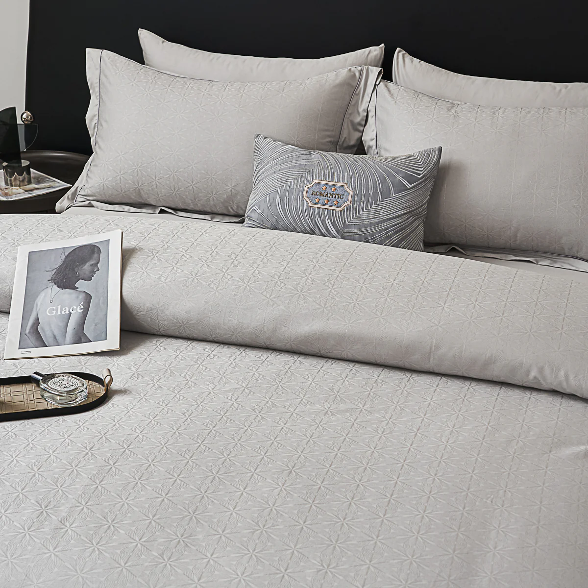 Troy Jacquard Premium Cotton Fitted Sheet Set - Image 5