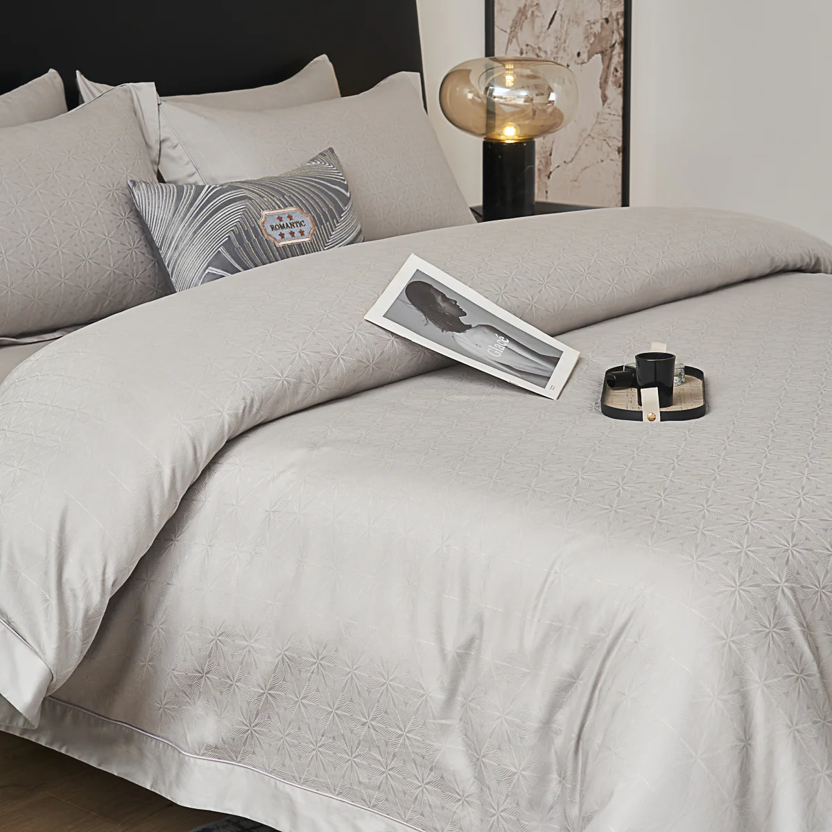 Troy Jacquard Premium Cotton Fitted Sheet Set - Image 6