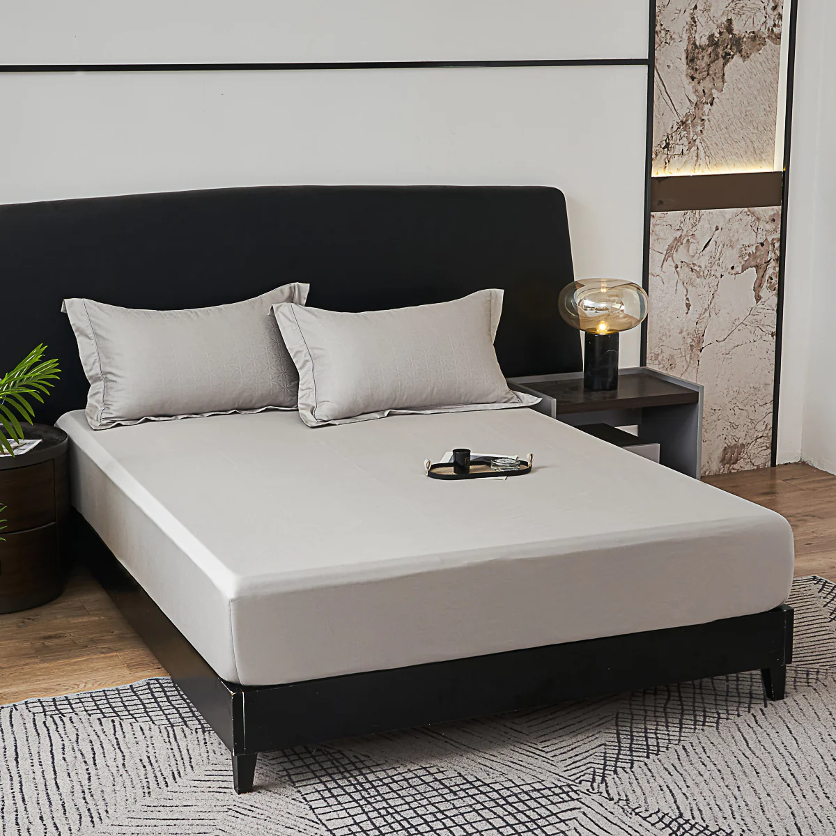 Troy Jacquard Premium Cotton Fitted Sheet Set - Image 8