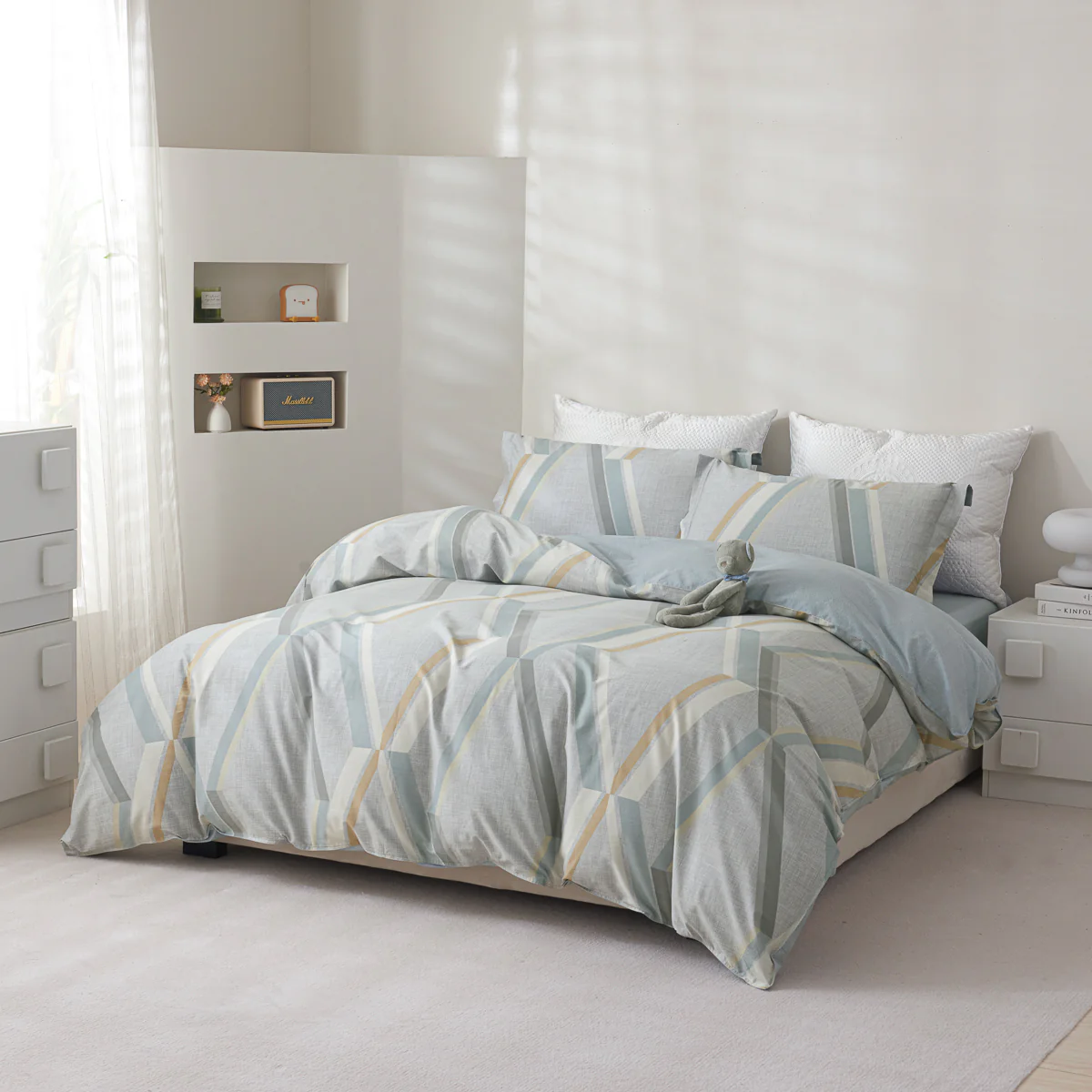 Twilight Cotton Fitted Sheet Duvet Cover Set - Image 3