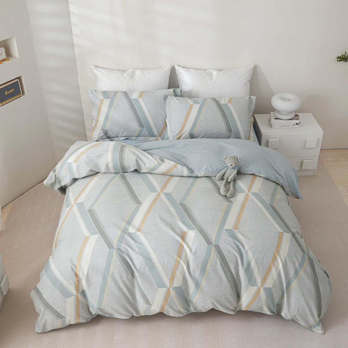 Twilight Cotton Fitted Sheet Duvet Cover Set - Image 4