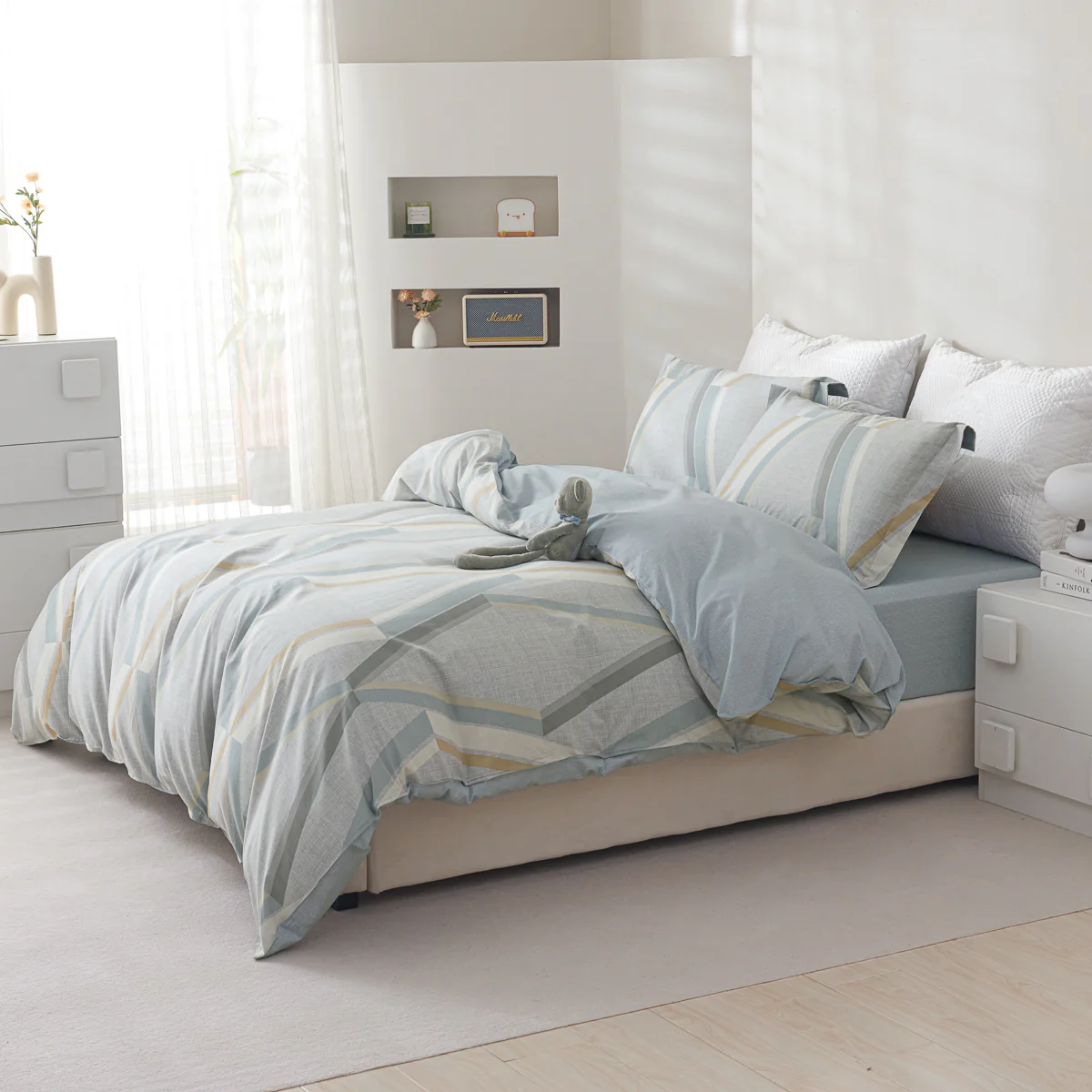 Twilight Cotton Fitted Sheet Duvet Cover Set - Image 6