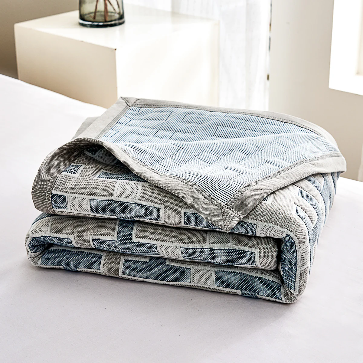 Vega Cotton Knitted Summer Blanket - Image 4