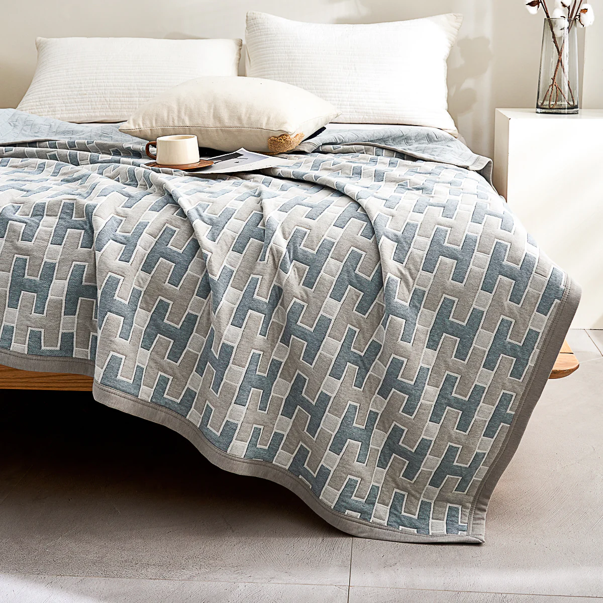 Vega Cotton Knitted Summer Blanket - Image 6