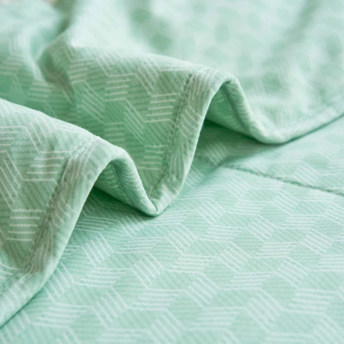 Xi Matcha Green Pattern Cotton Light Comforter - Image 6